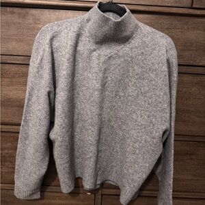 All Saints Heather Gray Knit Sweater